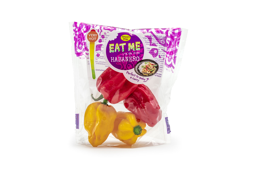 Habanero Pepper - Packaging 4 pieces red and yellow